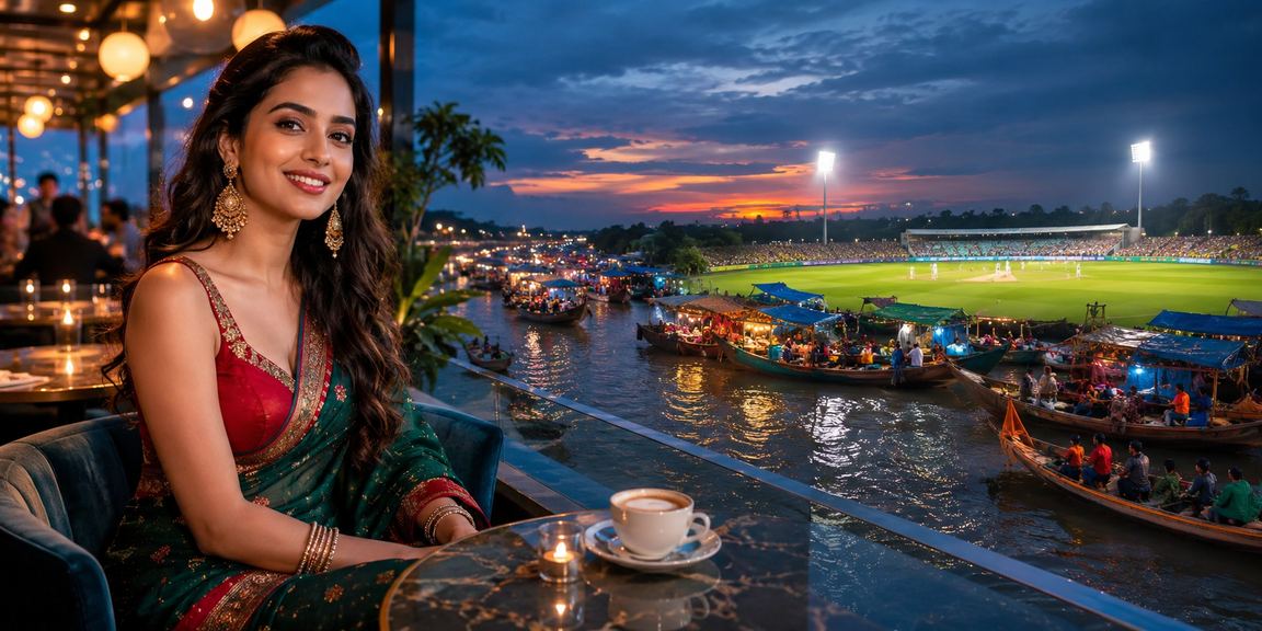 সুন্দরবন এলাকায় বাংলাদেশী মডেল ক্রিকেট বেটিং উপভোগ করছেন